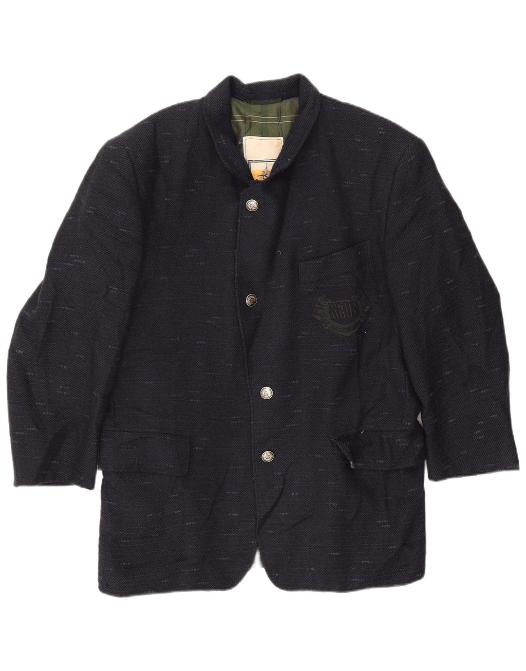 Jaqueta blazer masculina de 4 botões RED'S Reino Unido 40 grande azul marinho manchado