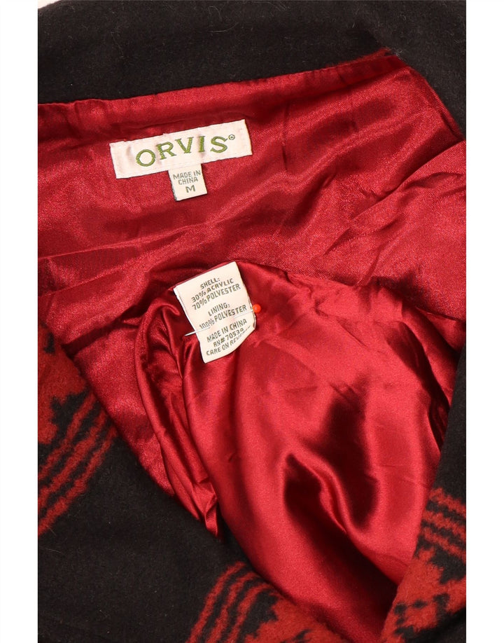 Colete feminino Orvis UK 14 acrílico geométrico preto médio