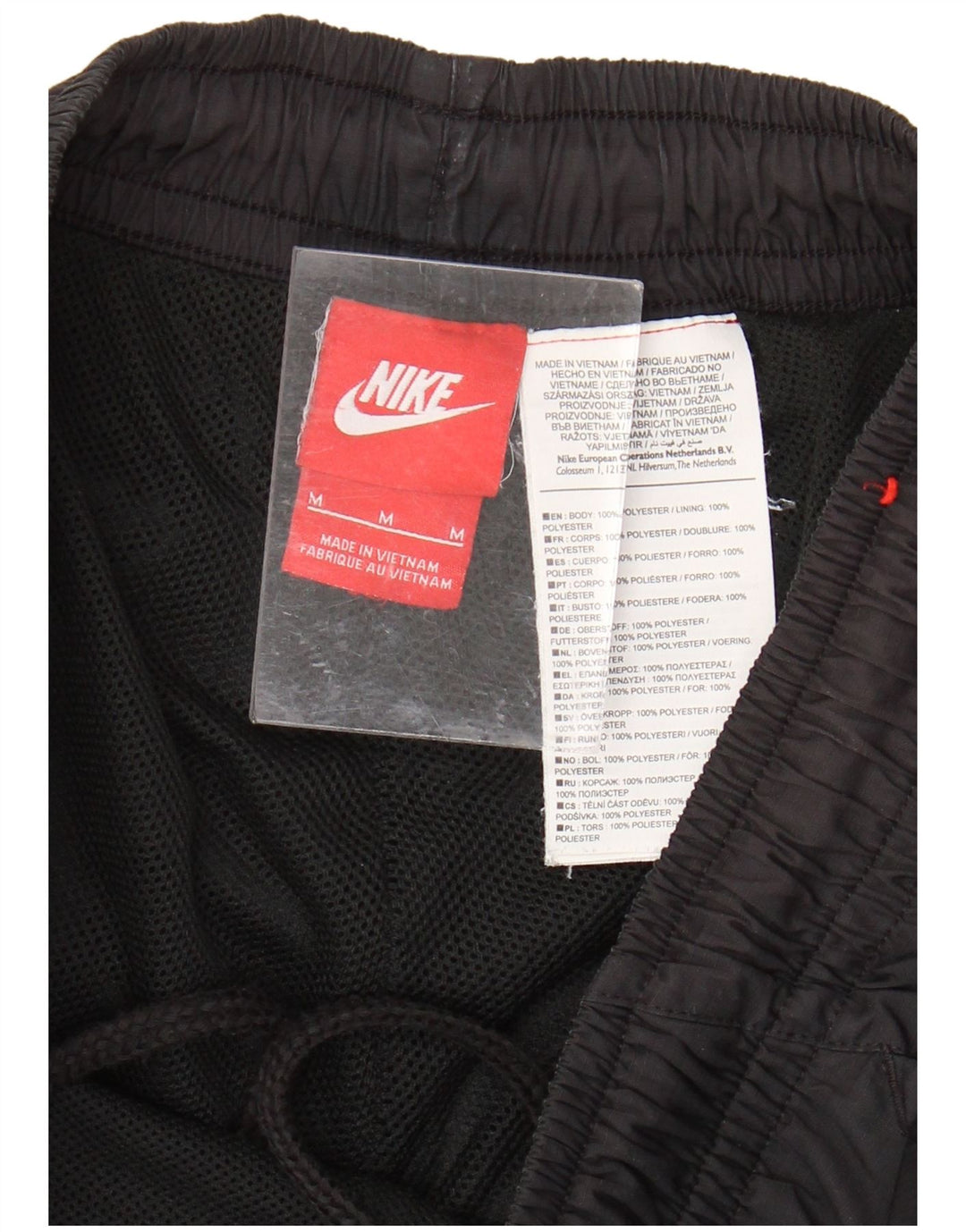 Shorts esportivos masculinos NIKE poliéster preto médio