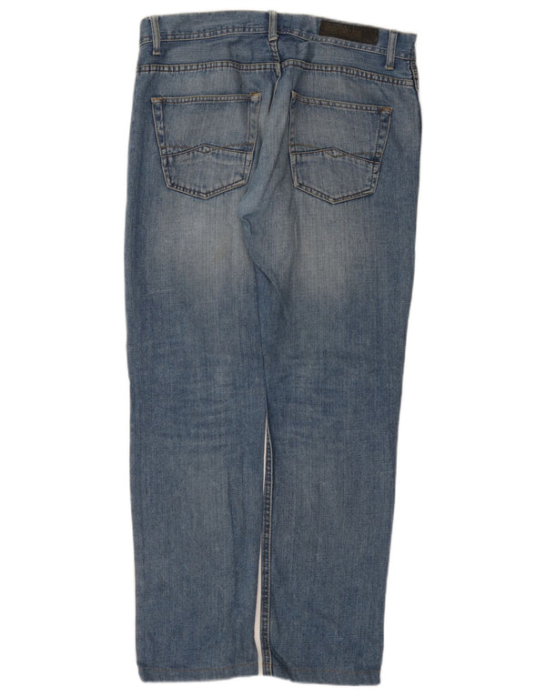 Zara Mens Straight Jeans EU 34 Grande W34 L31 Azul