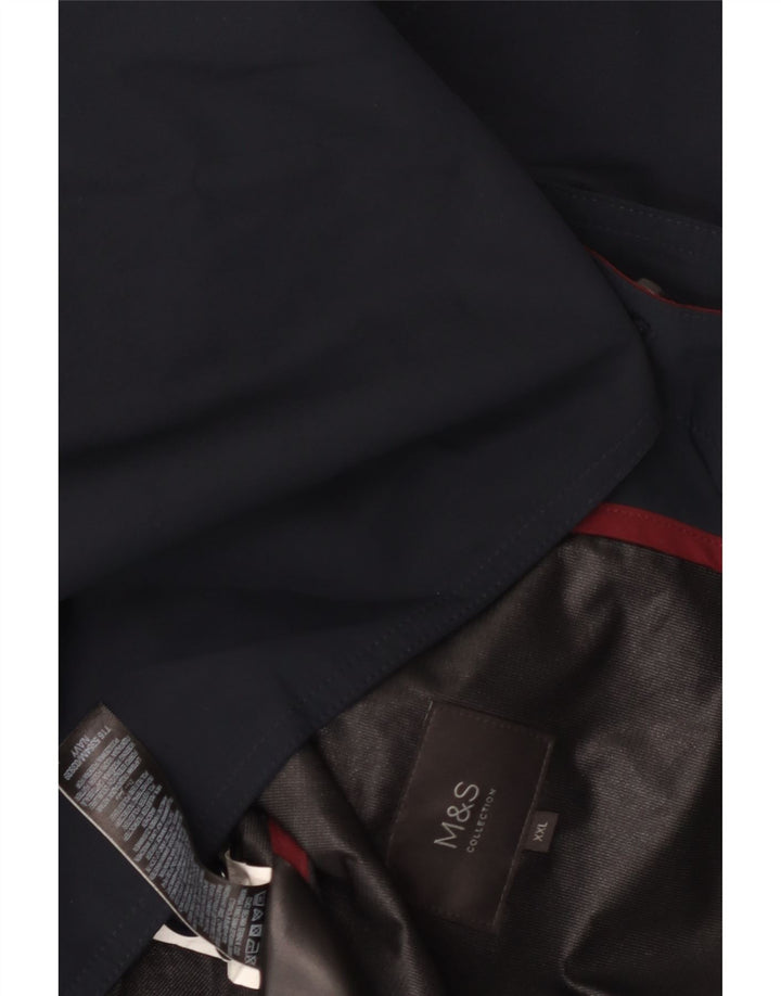 Sobretudo masculino Marks & Spencer UK 44 2XL poliéster azul marinho
