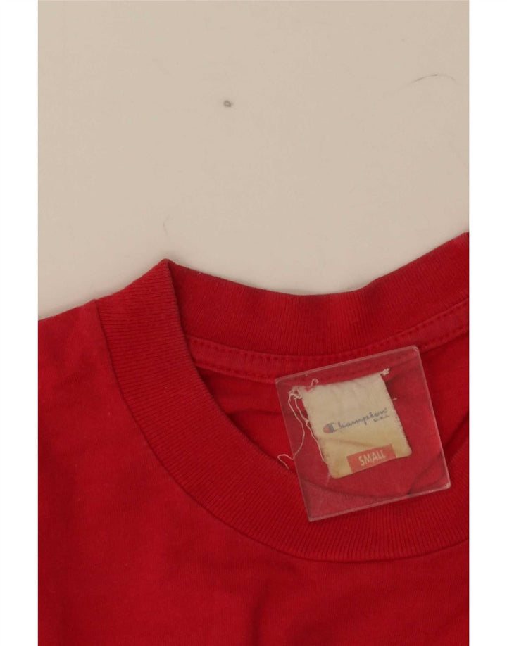 Camiseta masculina estampada Champion pequena vermelha