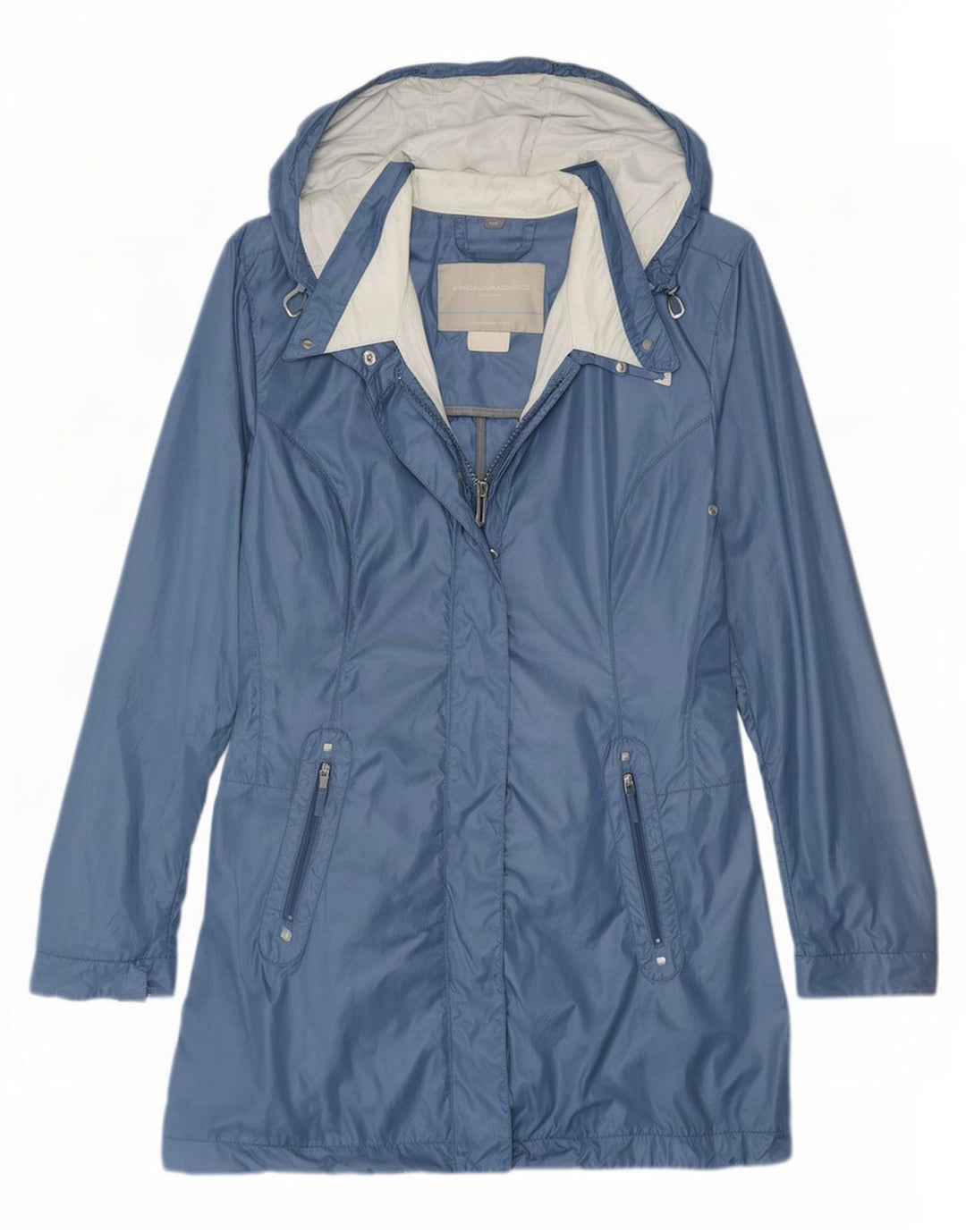 PEUTEREY Capa de chuva feminina com capuz IT 46 grande azul