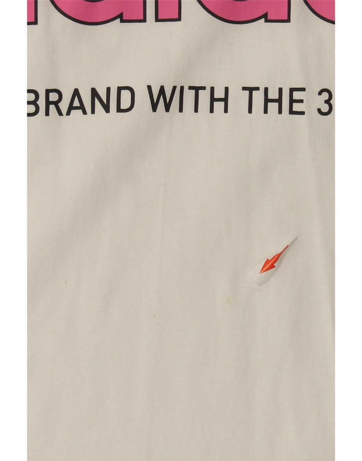 Adidas Mens Graphic T-Shirt Top 2XL Algodão Branco