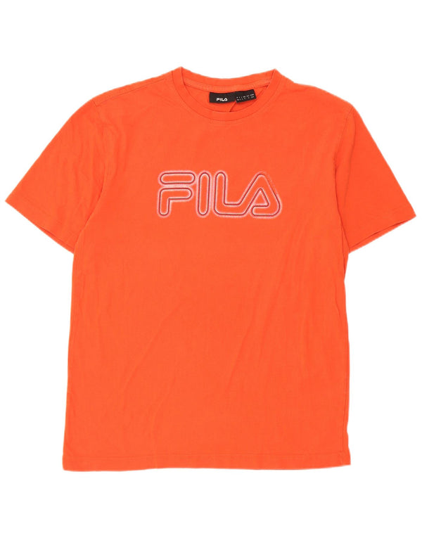 Camiseta masculina Fila Graphic pequena laranja