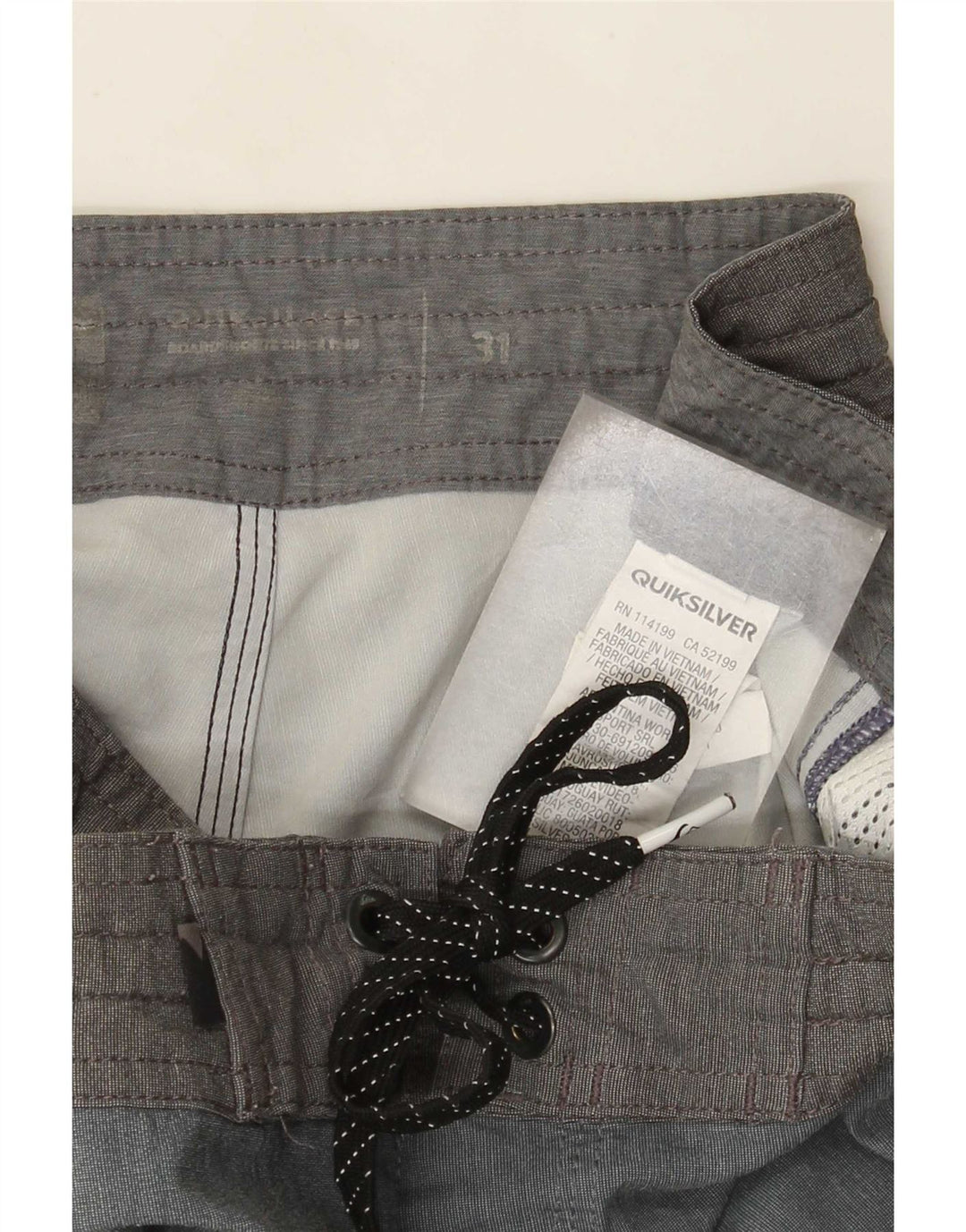 Shorts de natação masculino Quiksilver poliéster colorblock azul médio