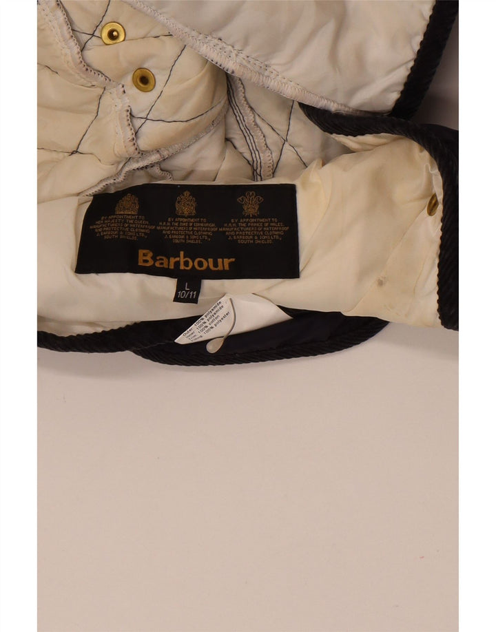 Jaqueta acolchoada Barbour para meninas 10-11 anos grande azul marinho poliamida