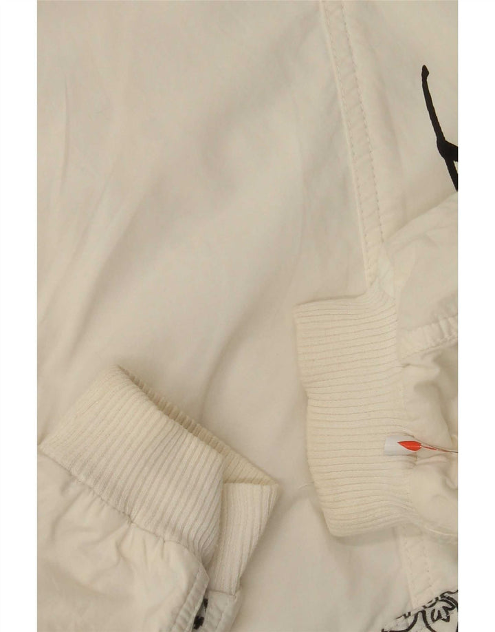 Jaqueta bomber feminina Lily Farouche com estampa gráfica grande EUA 2 XS branco paisley