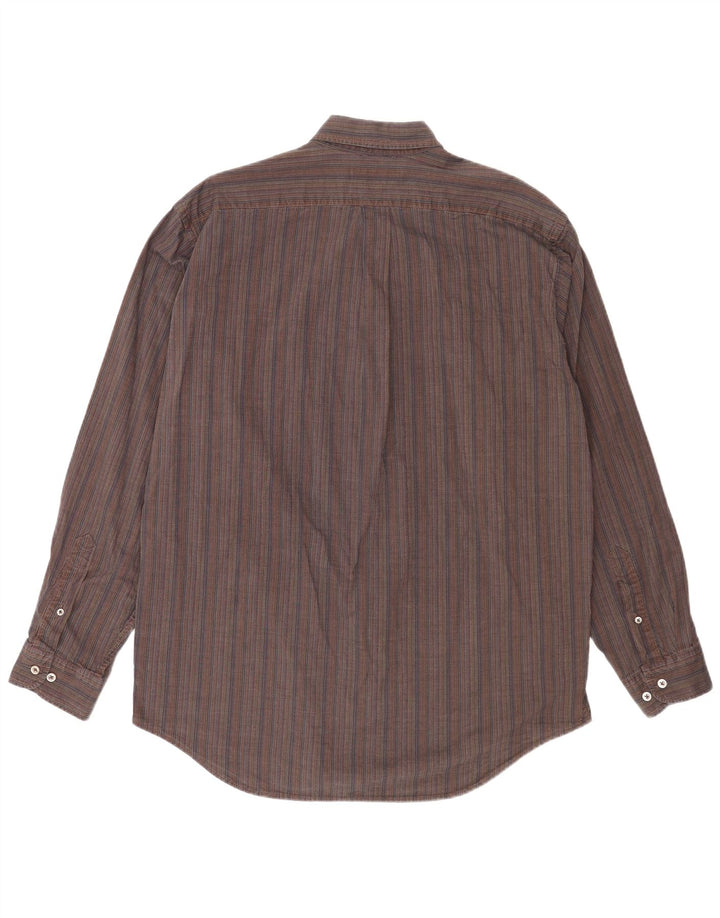 Camisa masculina Marlboro Classics XL listrada marrom algodão