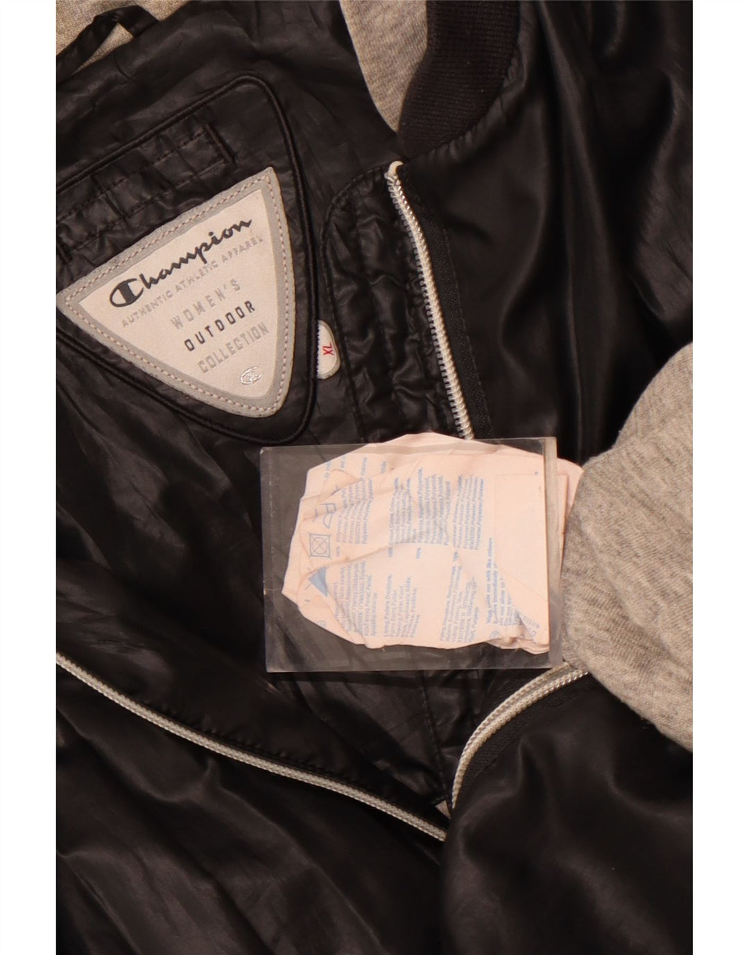 Jaqueta bomber feminina com capuz Champion UK 18 XL poliéster preto