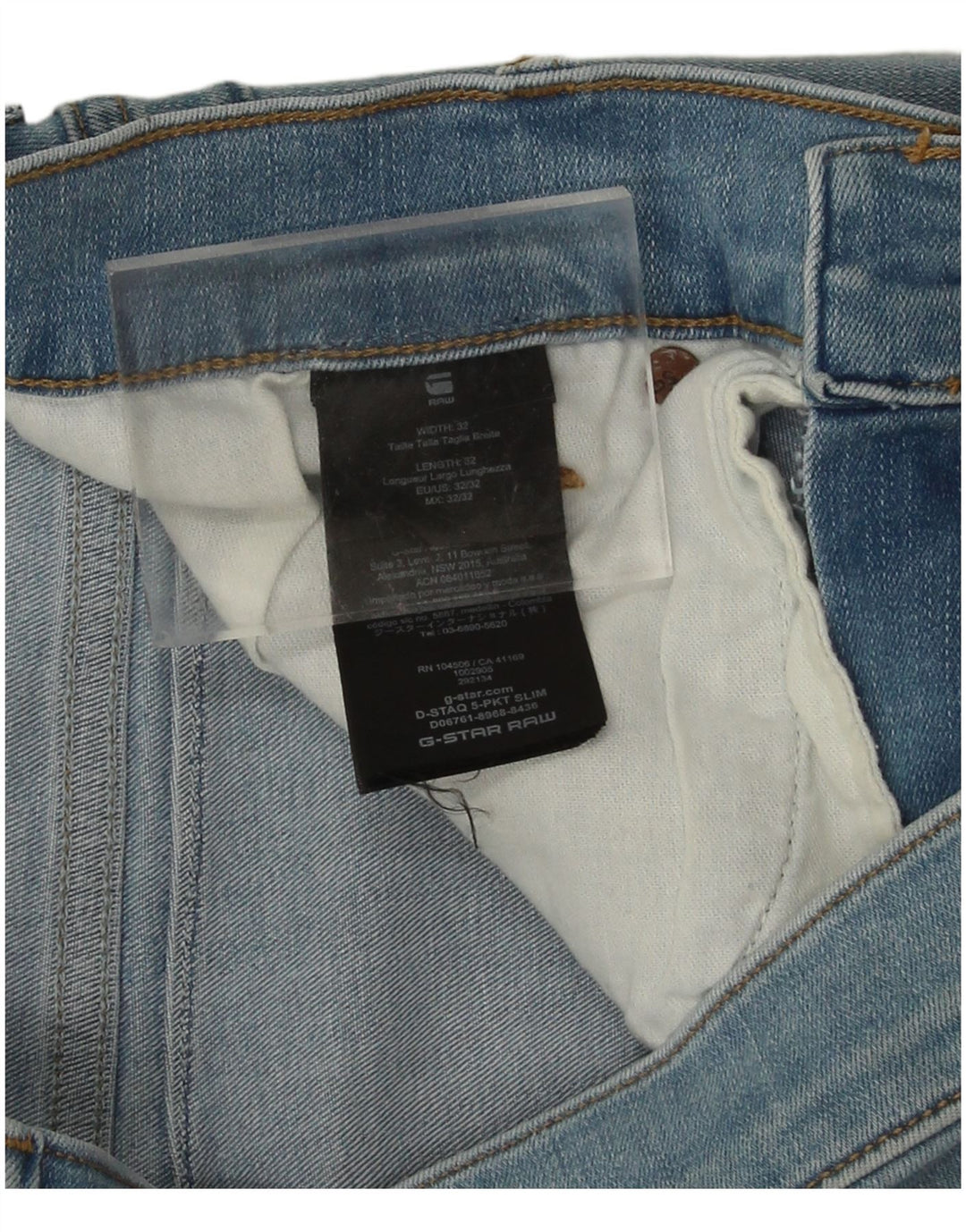 G-Star Masculino Slim Jeans W32 L32 Azul Algodão