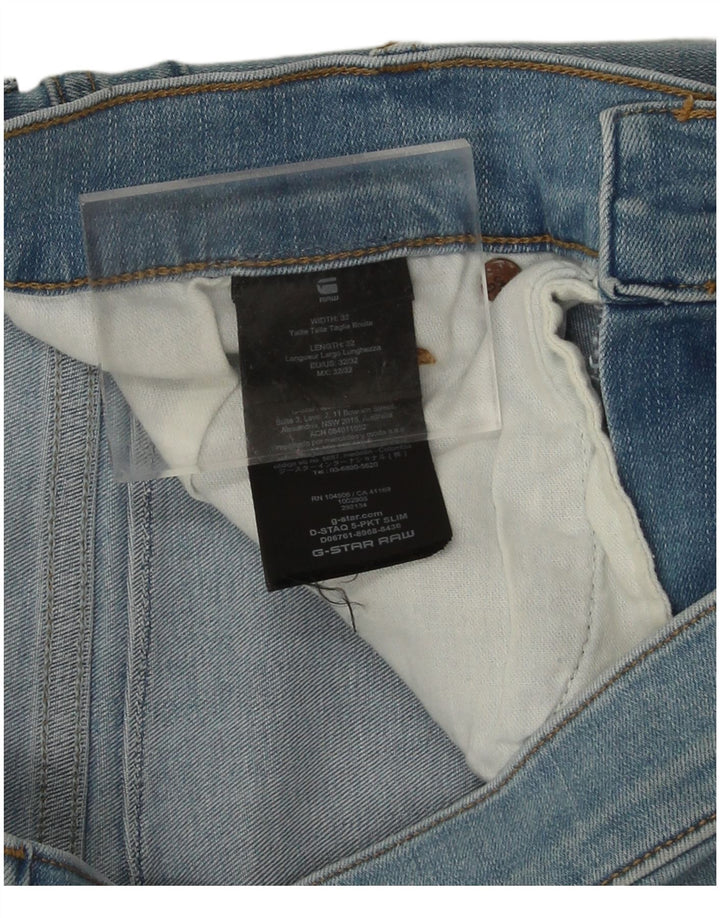 G-Star Masculino Slim Jeans W32 L32 Azul Algodão