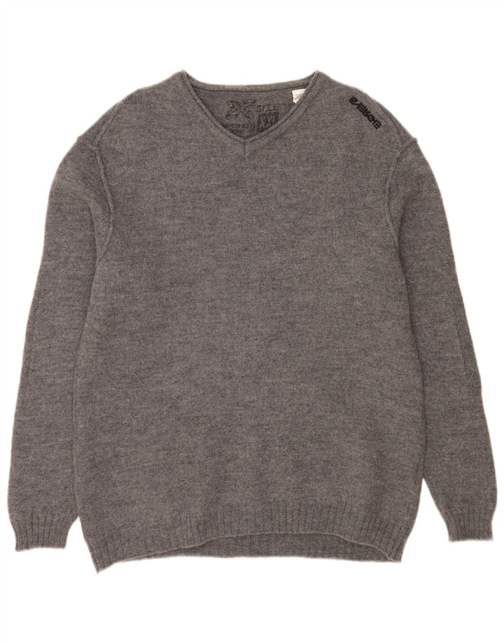 Suéter masculino Sixty com decote em V 2XL lã cinza