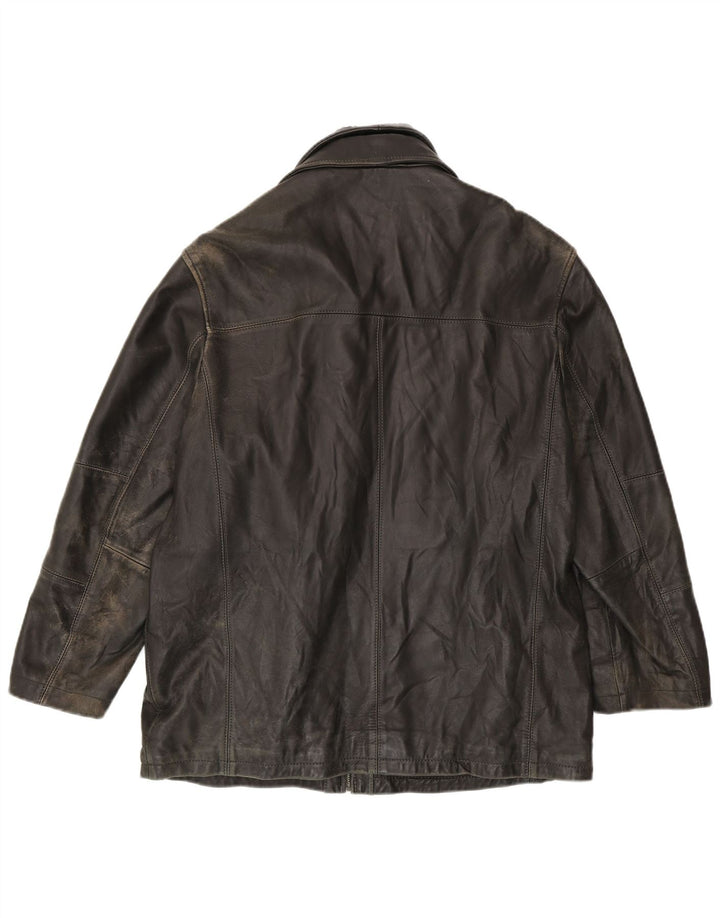 Jaqueta de couro masculina Commander IT 52 XL couro preto