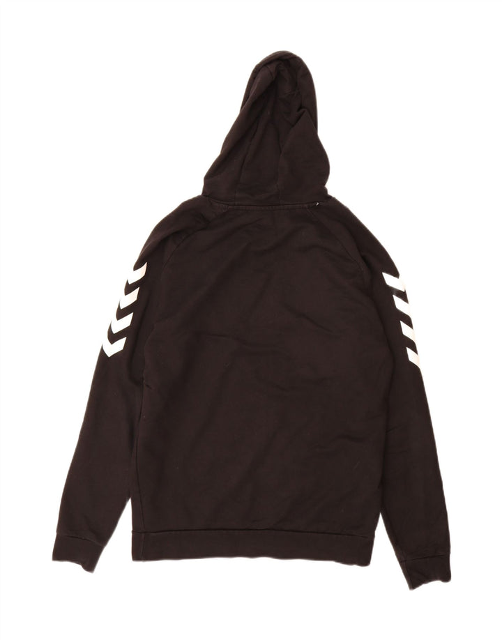 Hummel moletom com capuz masculino gráfico médio algodão preto
