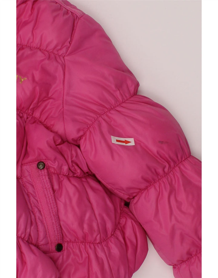 Jaqueta acolchoada reversível com capuz Dkny Girls 4-5 anos poliéster rosa