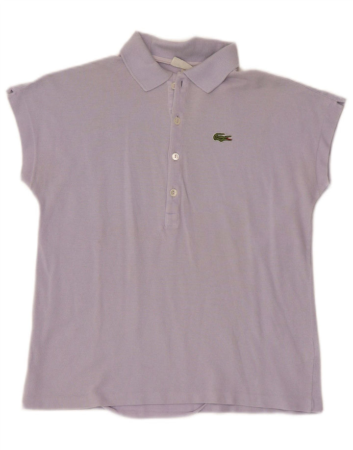 Camisa polo feminina LACOSTE tamanho 38 algodão roxo médio