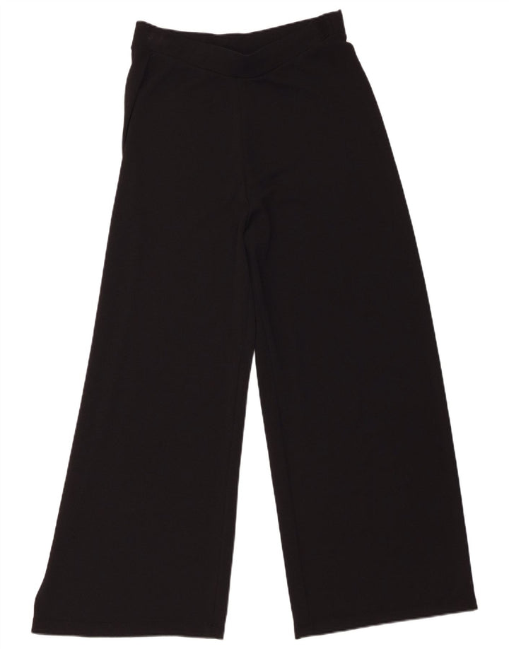 Zara Calça Chino Feminina de Perna Larga Médio W28 L29 Preta
