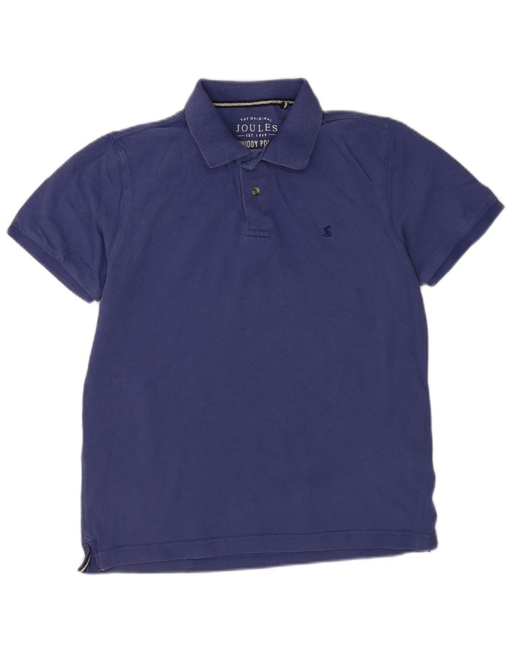 Camisa polo masculina Joules algodão azul médio