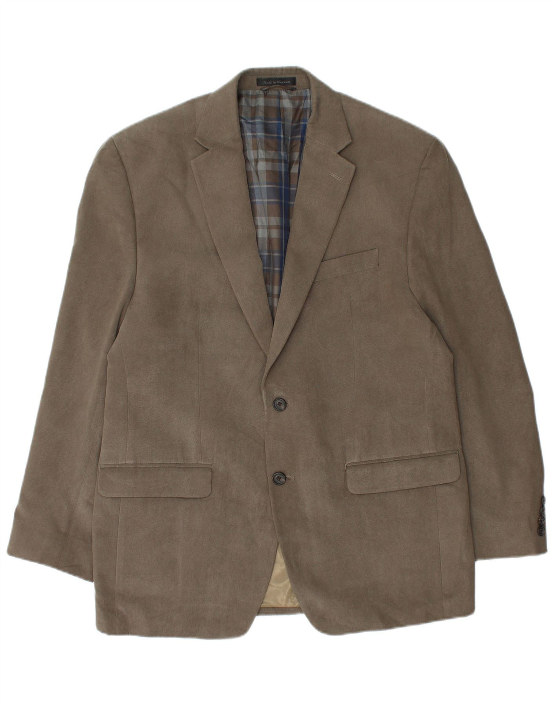 Ralph Lauren Jaqueta blazer masculina de 2 botões Reino Unido 42 XL cáqui Houndstooth