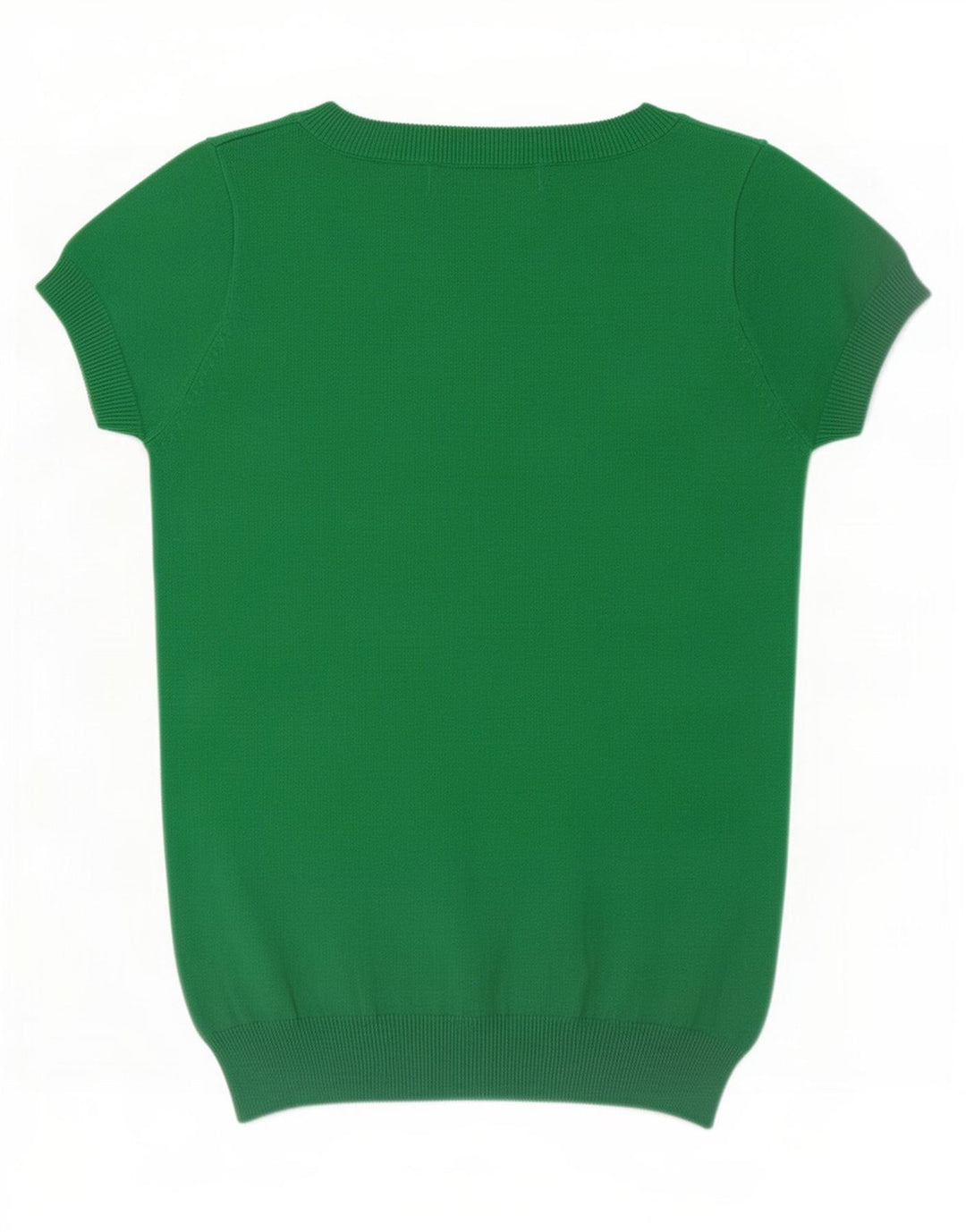Blusa feminina Zara Top UK 8 pequeno algodão verde