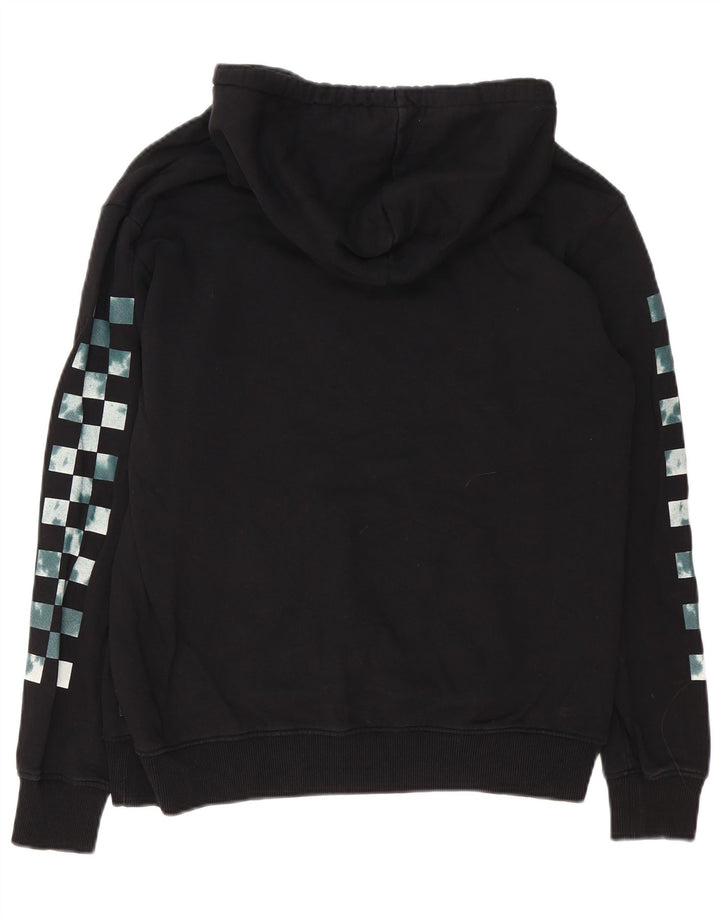 Vans masculino gráfico moletom com capuz médio algodão preto