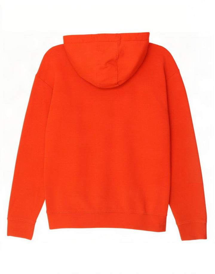 Suéter Ellesse masculino com capuz e zíper gráfico médio laranja algodão