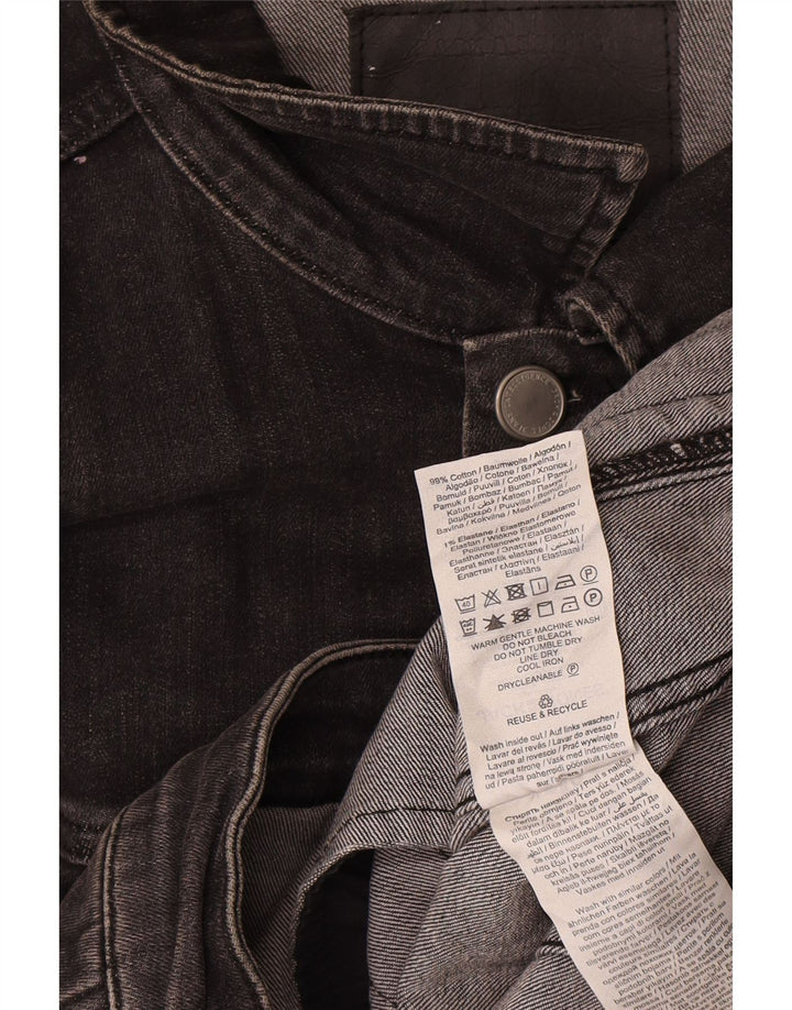 Jaqueta jeans masculina Jack & Jones UK 42 XL algodão cinza