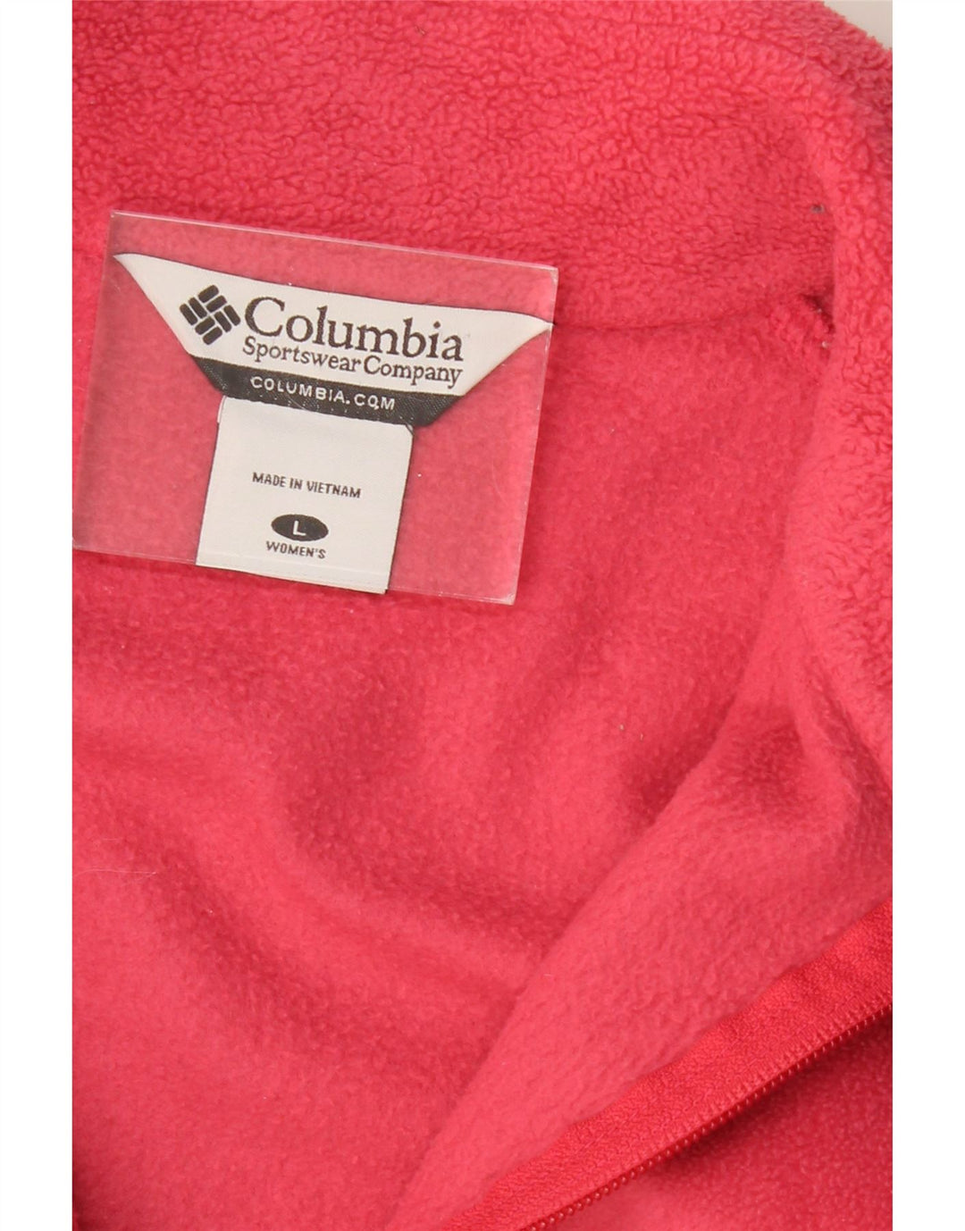 COLUMBIA Womens Fleece Jacket UK 16 Large Pink Polyester