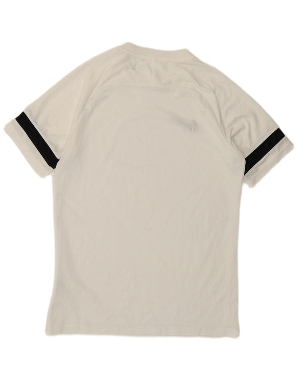 Camiseta masculina Nike Dri Fit Top médio branco colorblock poliéster