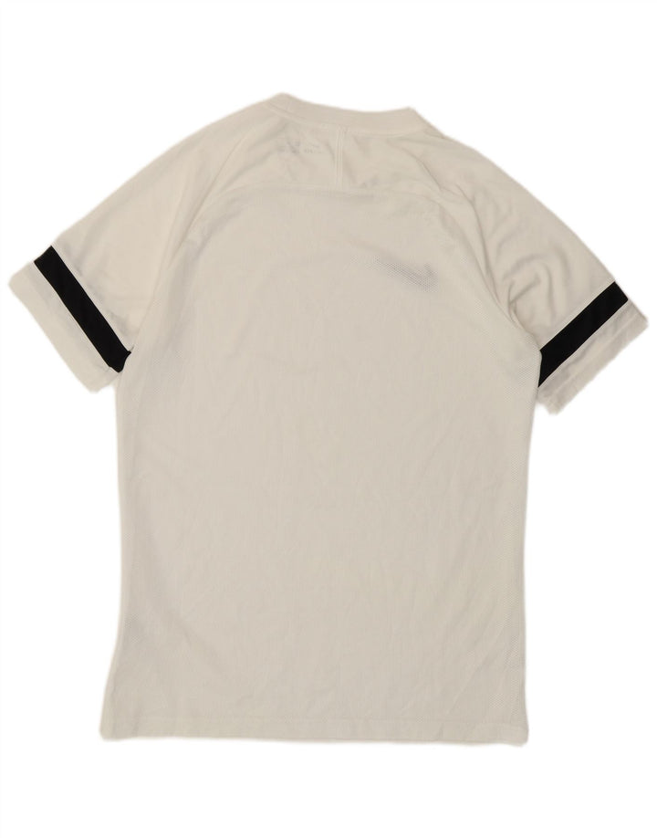 Camiseta masculina Nike Dri Fit Top médio branco colorblock poliéster