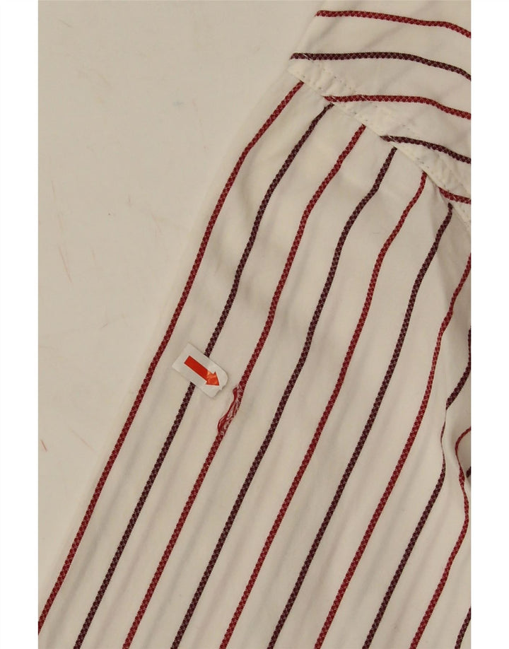 Camisa masculina Wrangler XL algodão listrado branco
