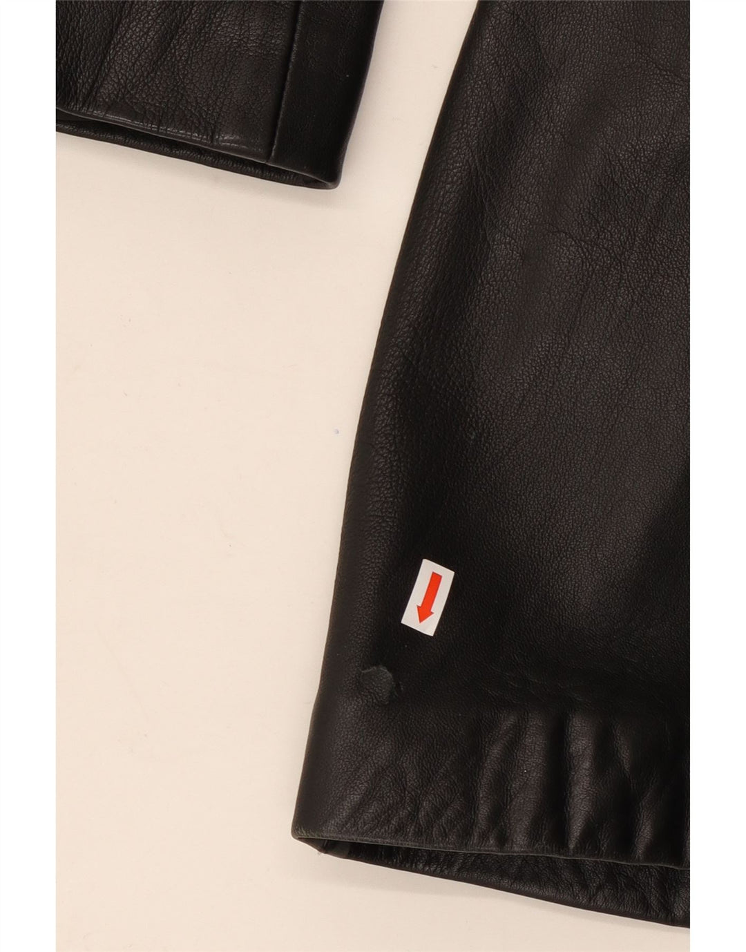 Casaco de couro feminino vintage EU 44 XL couro preto