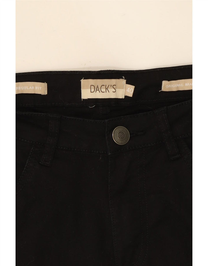 DACK'S Womens Regular Fit Casual Shorts IT 40 Small W26 Black Cotton Vintage Dack's and Second-Hand Dack's from Messina Hembry 