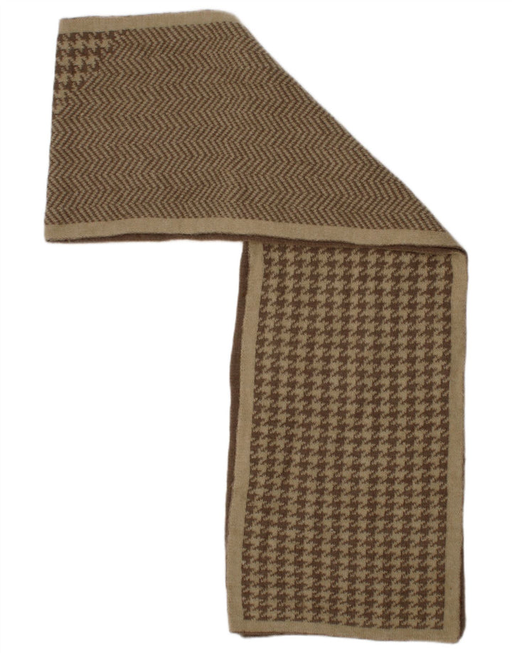 Lenço retangular feminino vintage tamanho único bege houndstooth clássico