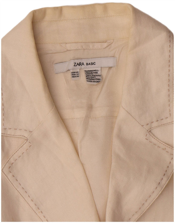 Jaqueta blazer feminina Zara com 2 botões EU 44 XL off white acetato