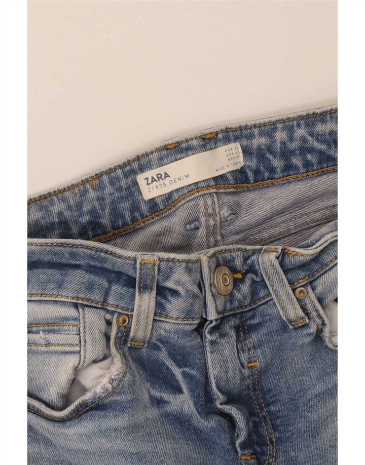 Zara Calça jeans feminina larga EU 34 2XS W24 L24 Azul