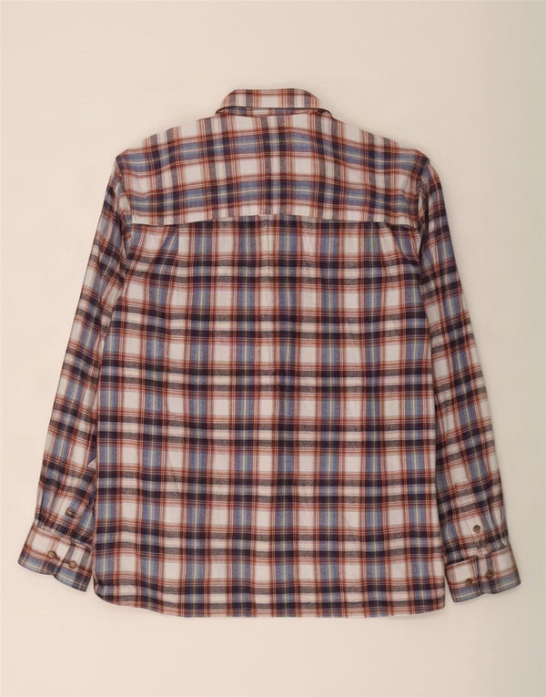 Camisa masculina de flanela estilo livre tamanho 41/42 grande algodão xadrez multicolorido