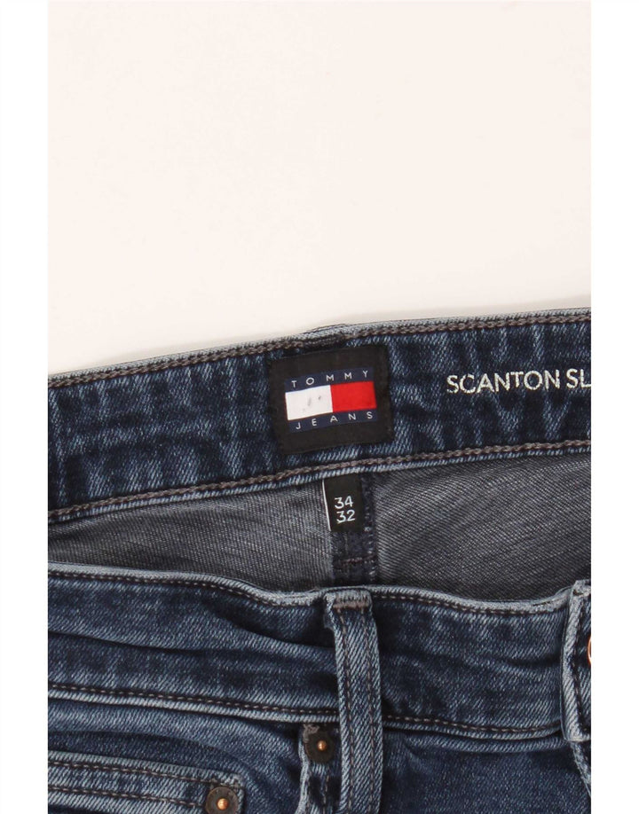 Tommy Hilfiger Masculino Scanton Slim Jeans W34 L32 Azul