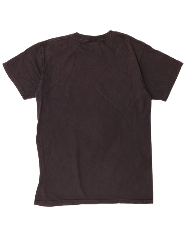 Volcom Camiseta masculina gráfica top pequeno algodão preto