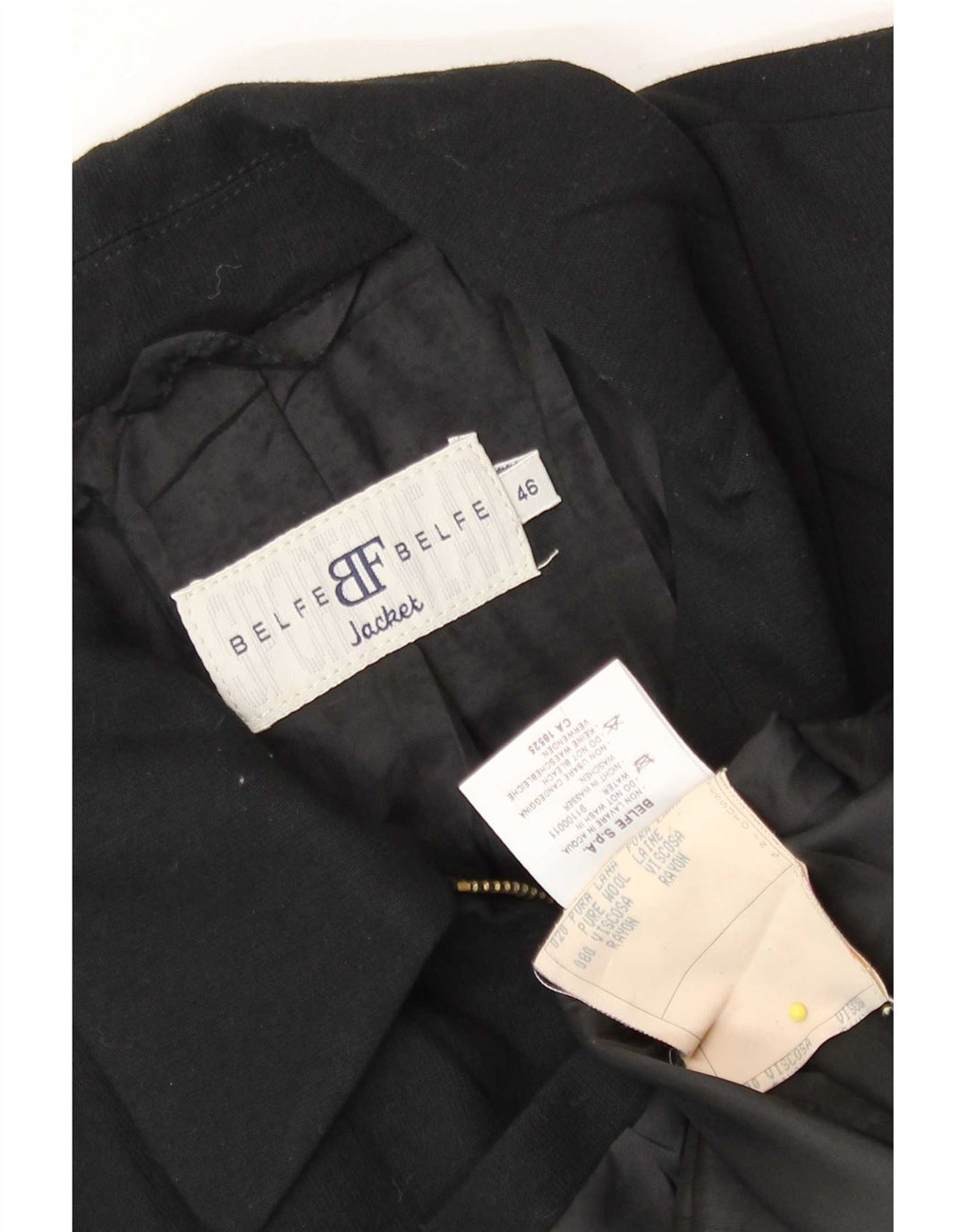 Jaqueta bomber feminina Belfe & Belfe IT 46 grande lã preta