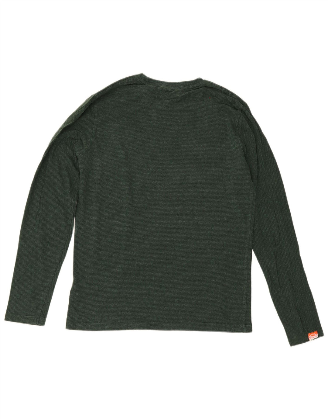 Superdry Mens Top Manga Longa Pequeno Algodão Verde
