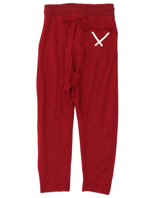 Adidas Womens Tracksuit Calças Joggers UK 8 Pequeno Algodão Vermelho