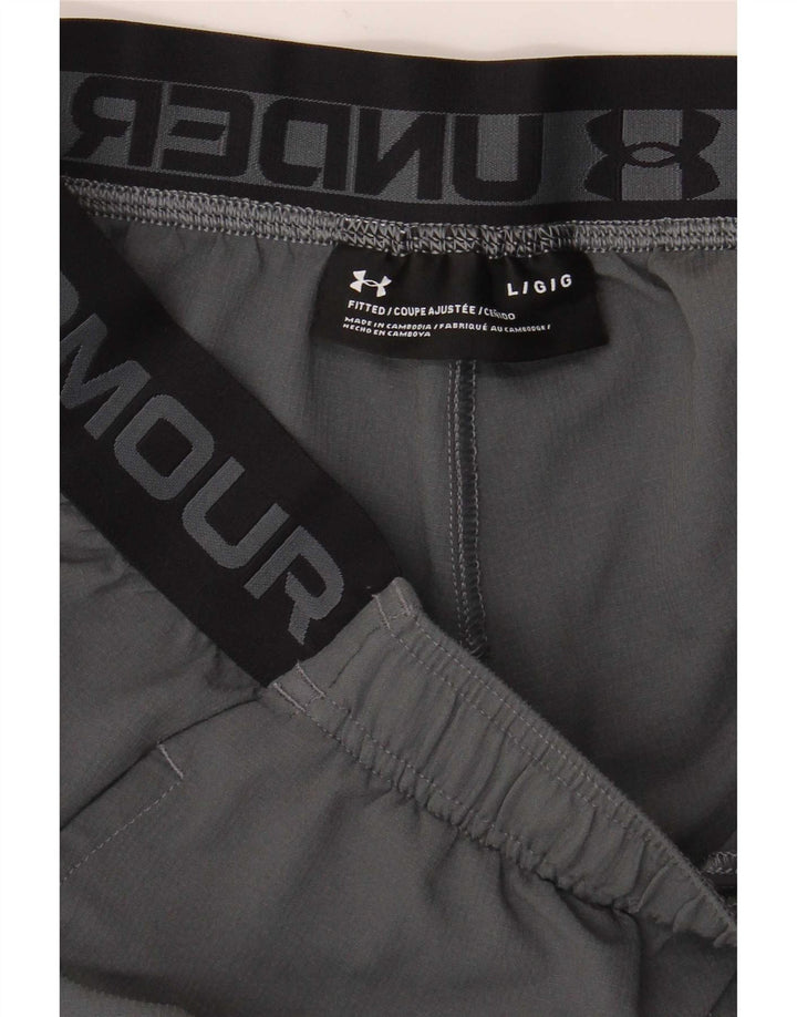 Shorts esportivos masculinos Under Armour Graphic grande bloco colorido cinza