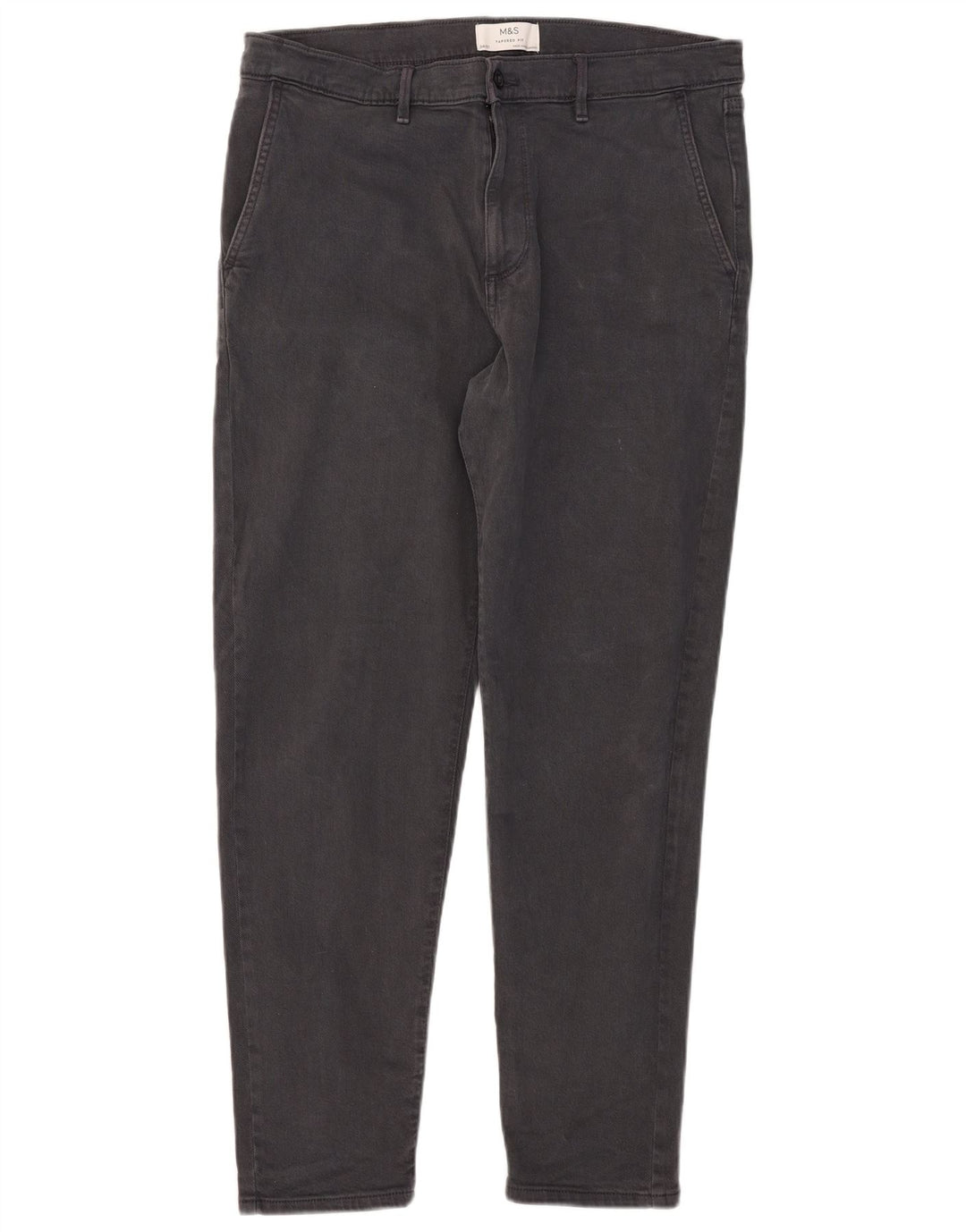 Calça Chino Masculina Slim Marks & Spencer W34 L28 Algodão Cinza