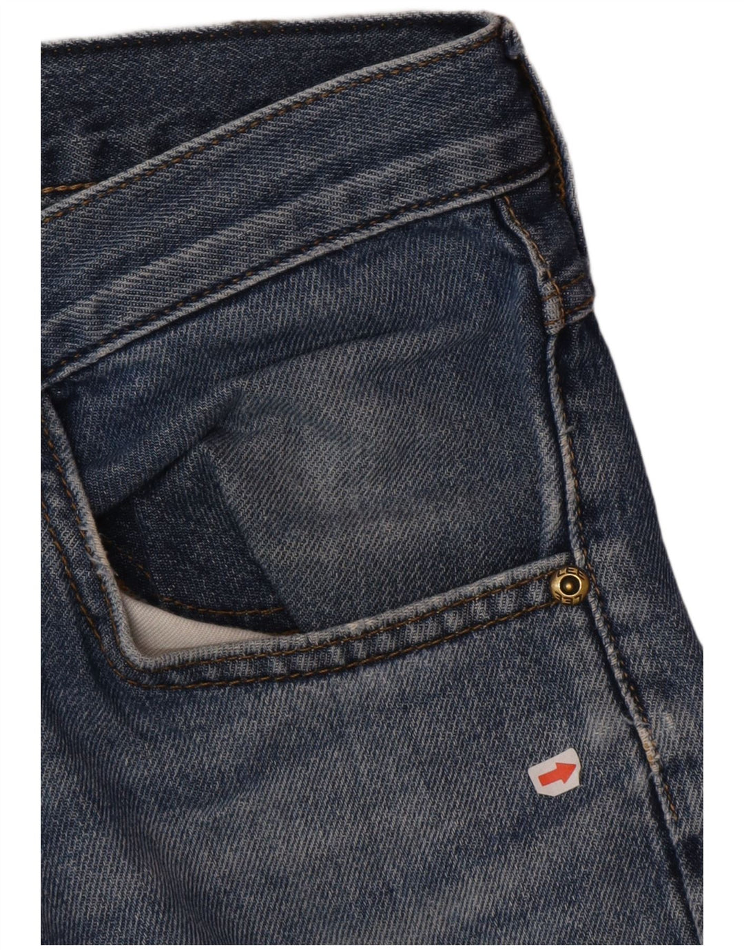 Shorts jeans curtos Lee masculino com 5 bolsos W31 algodão azul médio