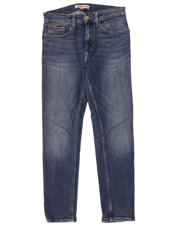 Tommy Hilfiger Masculino Slim Jeans W27 L30 Azul Algodão