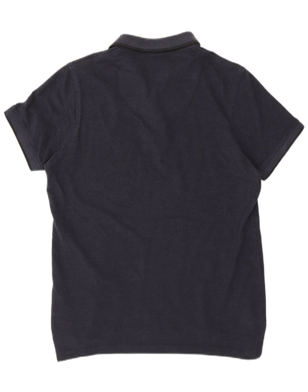Jack & Jones Mens Polo Shirt Medium Navy Blue Cotton