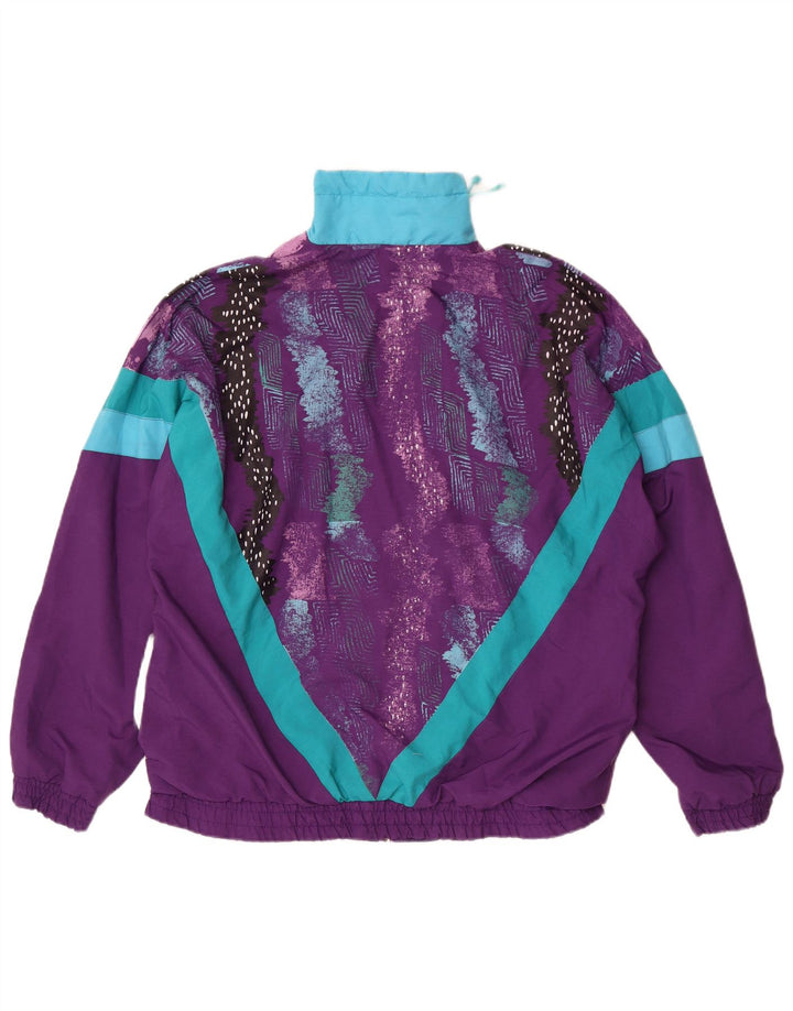 Hummel Jaqueta masculina de agasalho grande bloco colorido roxo