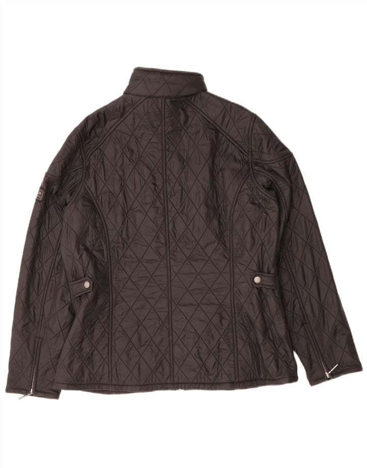 Jaqueta acolchoada feminina BARBOUR UK 16 grande preta
